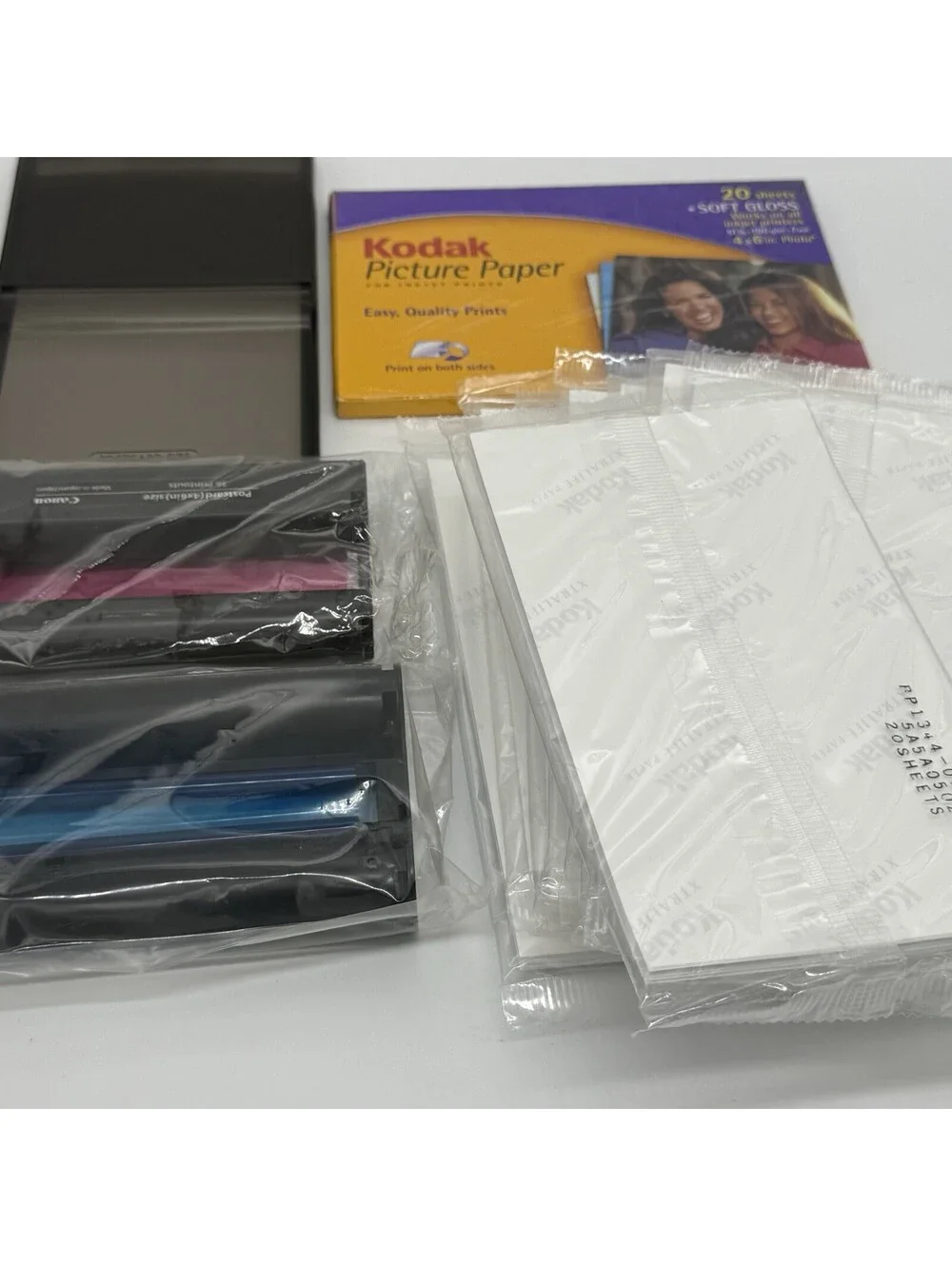 Canon Selphy Ink & Paper Lot - KP-36IP & KP-108IN Supplies with Kodak 4x6 Paper